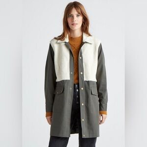 Olive Green Lucky Brand Sherpa Chore Coat